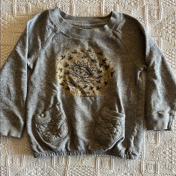 🇨🇦 Roots Kids Grey Cinched Sweatshirt - Picture 1 of 5